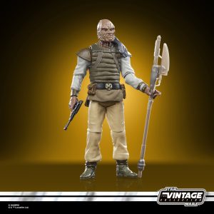 Star Wars vintage Weequay figure with blaster and battle axe
